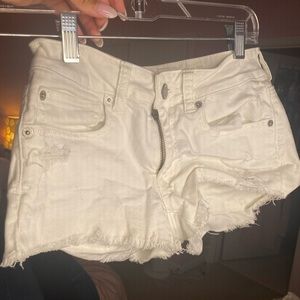 White American Eagle shorties shorts.